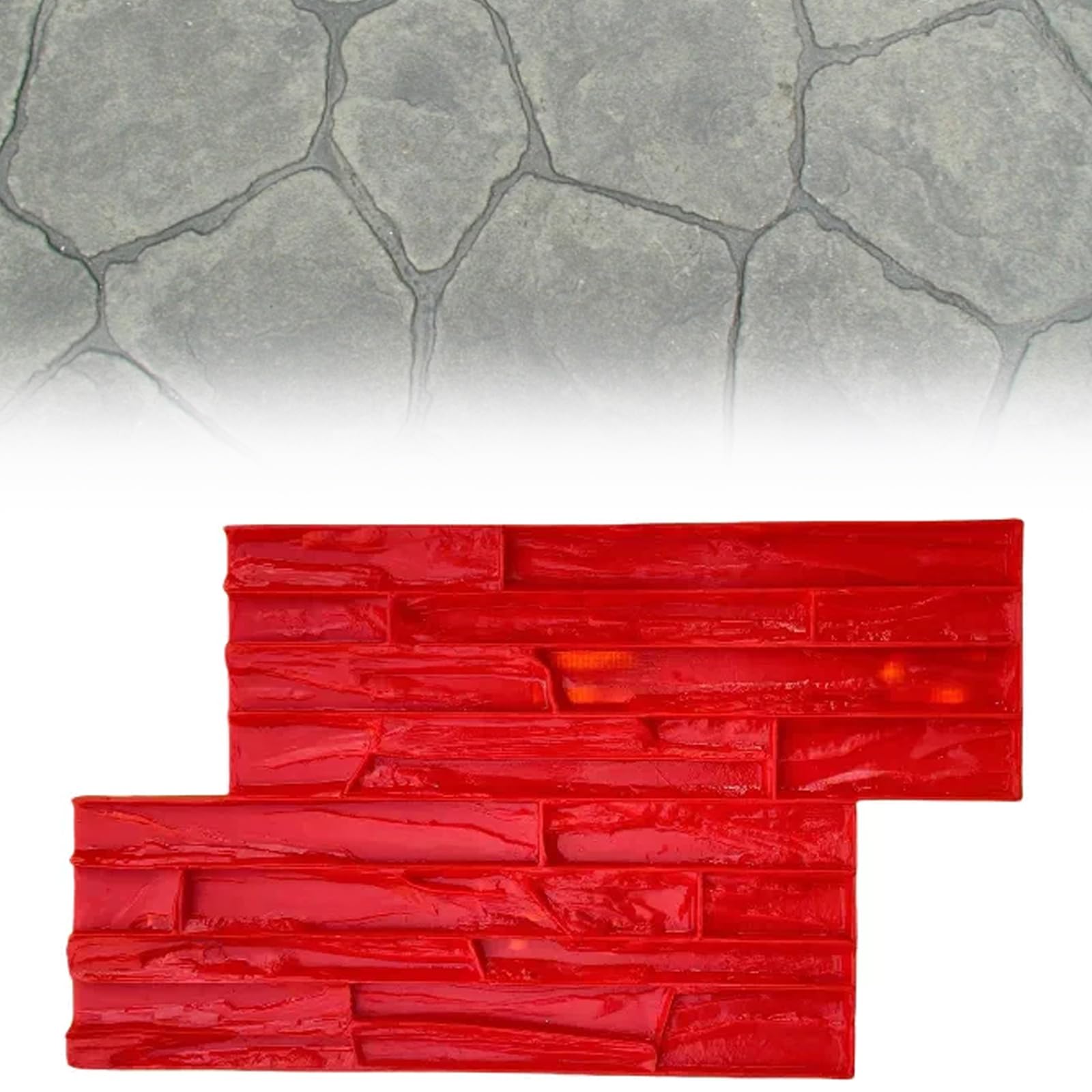 YSFHYAN Irregular Flagstone Texture Tools for Cement Path Molds,Natural Stone Pattern Rubber Texture Mold,Reusable Concrete Paving Mold,60 * 35cm,Five, for Roads and Gardens(Color:C)