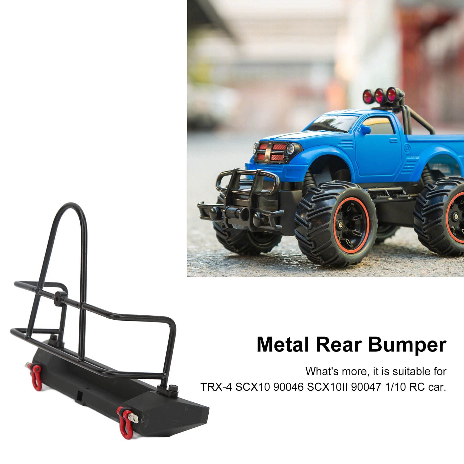 Tylny zderzak ze stopu aluminium do samochodu wspinaczkowego TRX4 SCX10 SCX10III 1/10 RC