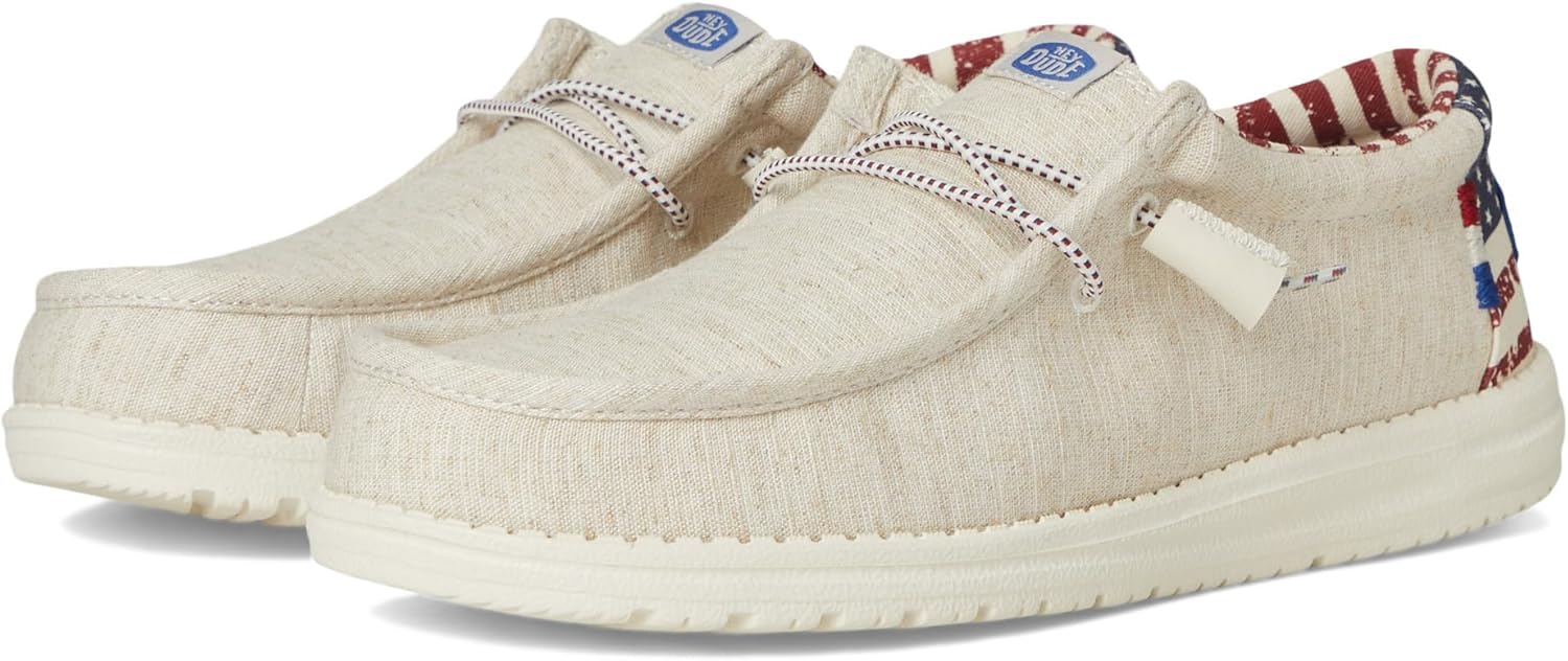 HEYDUDE Women's Wendy Canvas, Womens Shoes, Women's Slip-on Loafers, Comfortable & Light-Weight