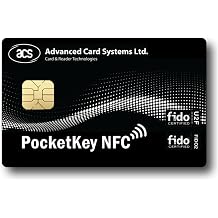 ACS PocketKey NFC Card FIDO2 & U2F Certified Passwordless Security Key Card for Multi-Factor Authentication MFA, NFC Login for Windows, Mac, iPhone, Android, Google, Microsoft & More