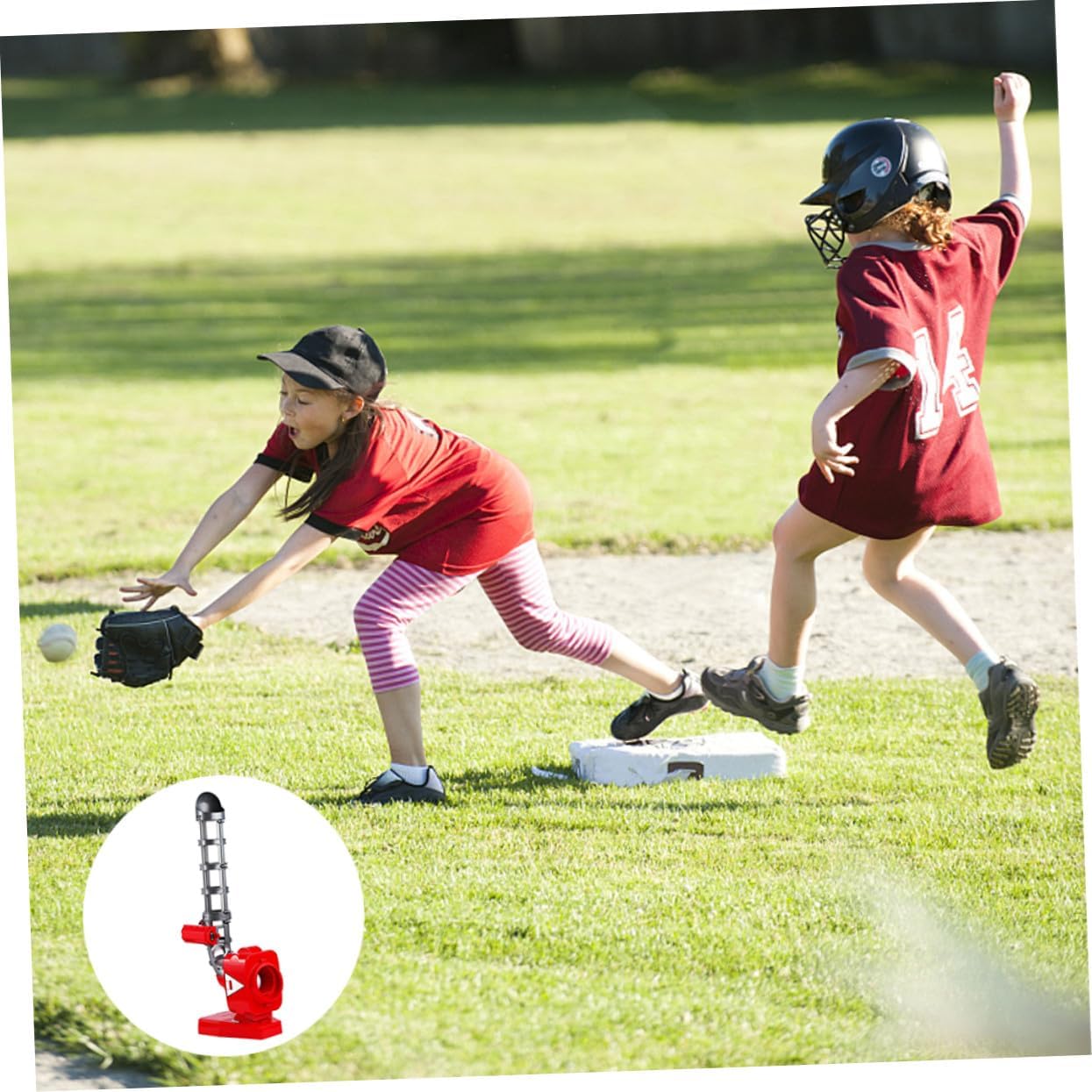 Automatic Baseball Pitching Machine for Speed Tubular Launcher Indoor Outdoor Training Tool to Batting Skills and Coordination