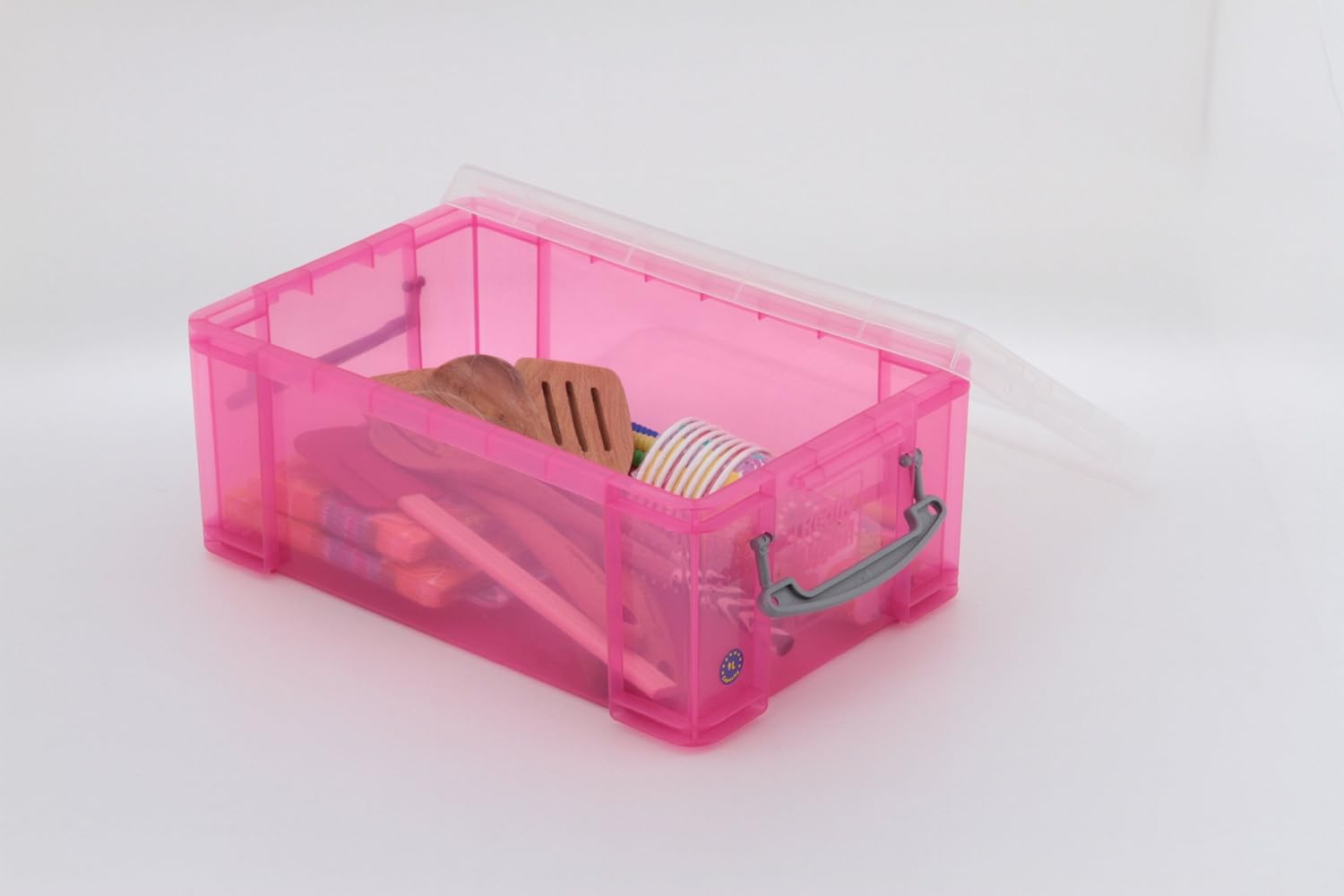 Really Useful Box 9 Litre Transparent Bright Pink