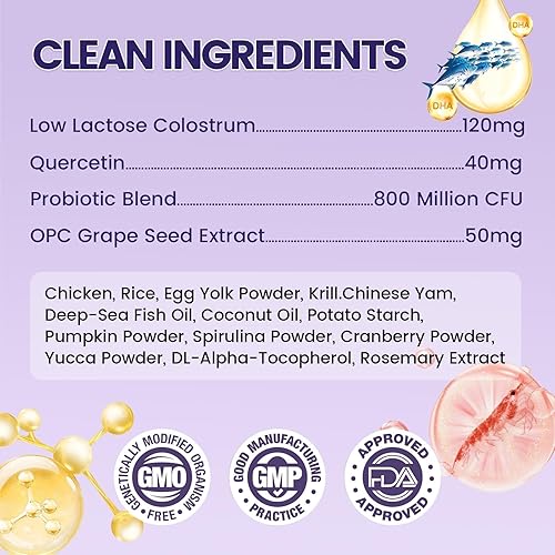 Miniatura 7 de Alivio de alergias en gatos con probióticos y aceite de pescado – 500 masticables crujientes y cremosos para picazón en la piel, alergias