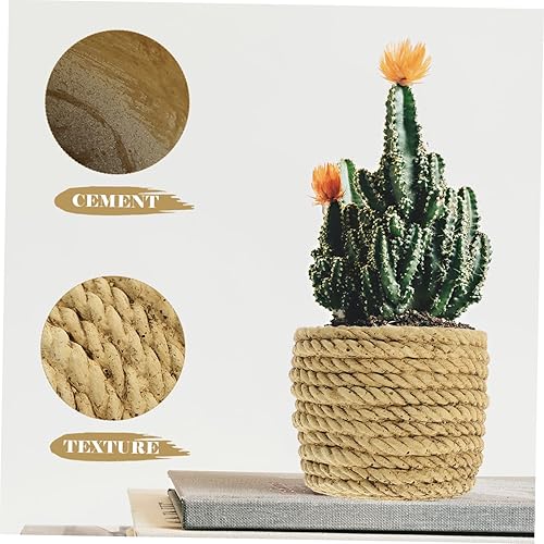 Miniatura 8 de Happyyami 2pcs Cement Flower Pot Small Indoor Plant Pots Plant Stands Indoor Planter for Indoor Plants Small Container Ceramic Plant Pots Indoor