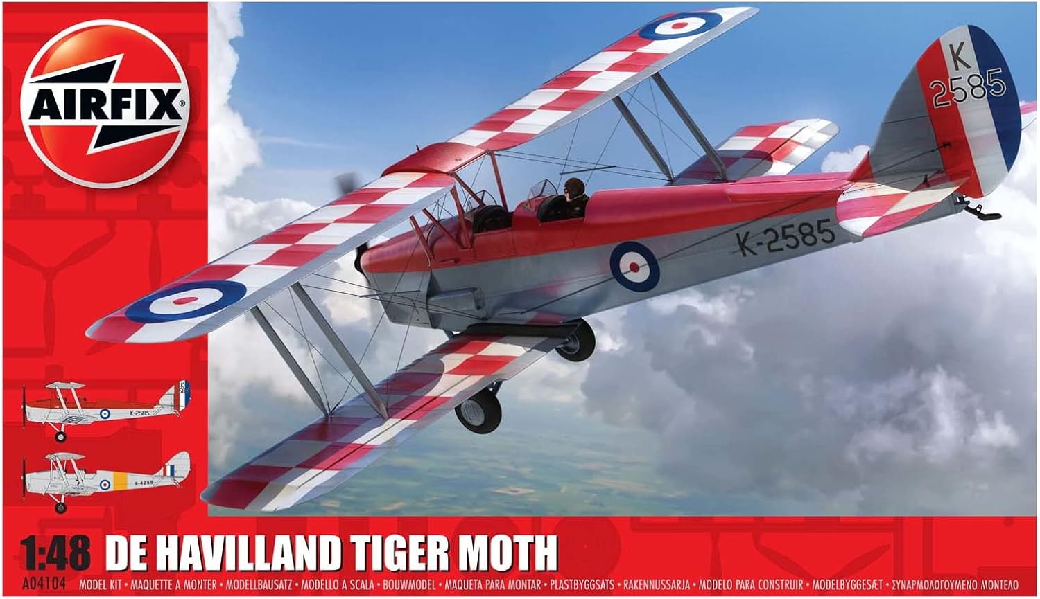 Model Building Kits Aircraft Aviation 72 DH82A Tiger Moth RAF Trainer