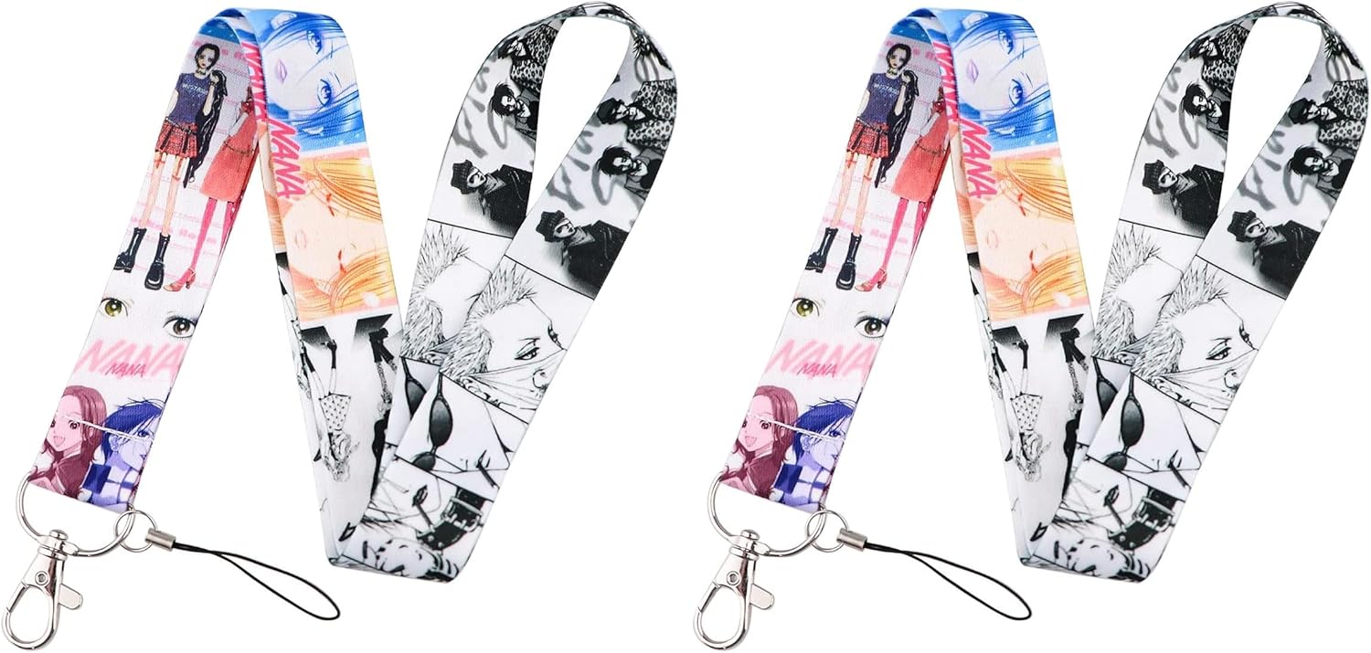 Pinstant NANA Osaki Komatsu Anime Manga 17.7" Neck Lanyard Keychain Holder ID Badge Mobile Phone Pin Strap