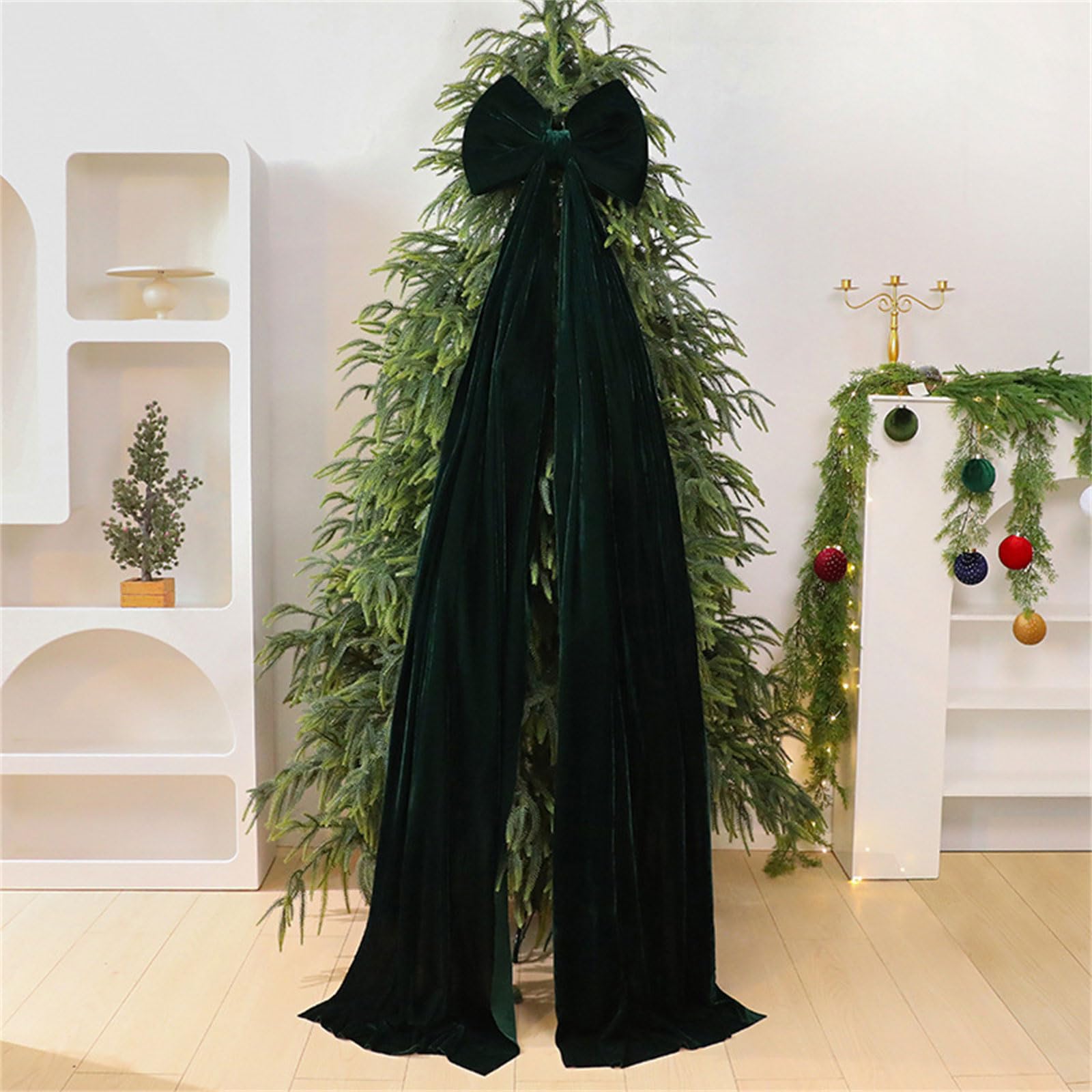 Weihnachtsschleife zum Aufhängen, große Schleifen, Baumschmuck für Zuhause, Party, Innen- und Außenbereich, Schleifen-Ornament