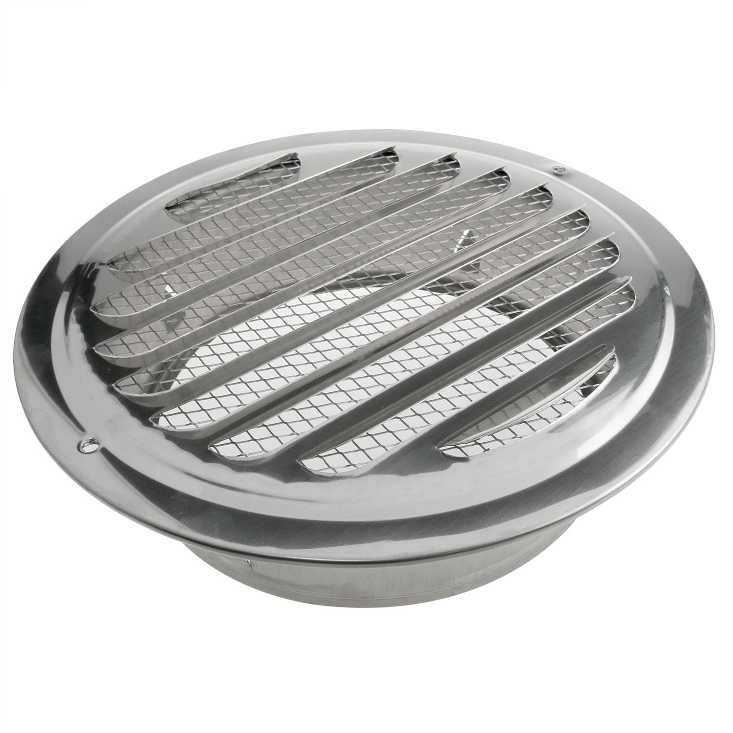 Louvered Vent Grille Stainless Steel Air Return Grille - 6x6 Inch Vent Cover HVAC Return Vent