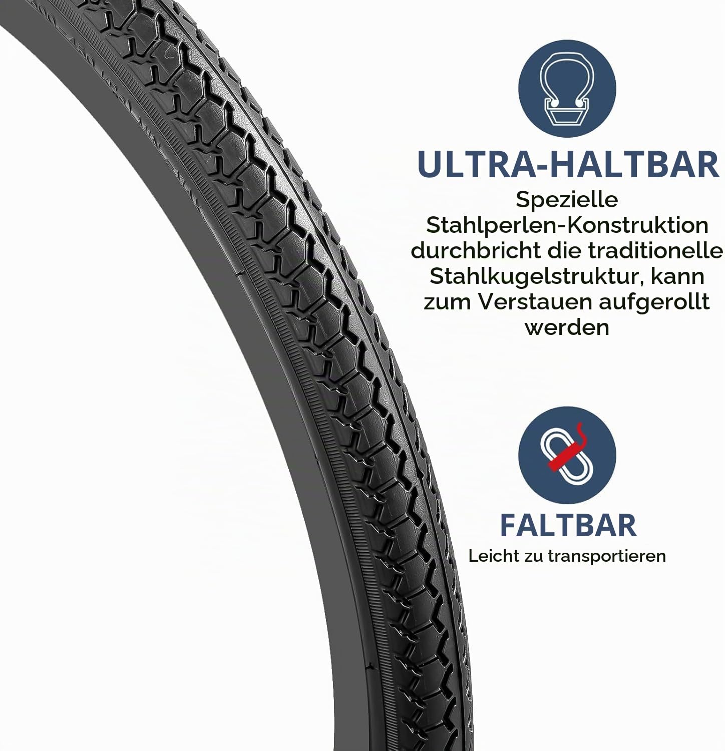 YunSCM 2Pcs 20 Zoll Fahrradreifen 20 x 1 3/8 Mantel 37-451 kompatibel 20X1 3/8 20 x 1 3-8 Stadt/Straße Reifen