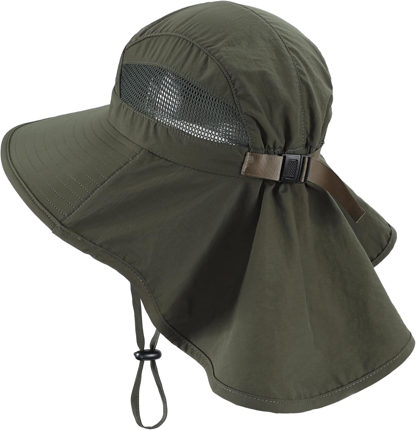 Home Prefer UPF50 Wide Brim Kids Sun Hat Neck Flap Boys Girls Sun Protection Hat for Beach Fishing - Image 2