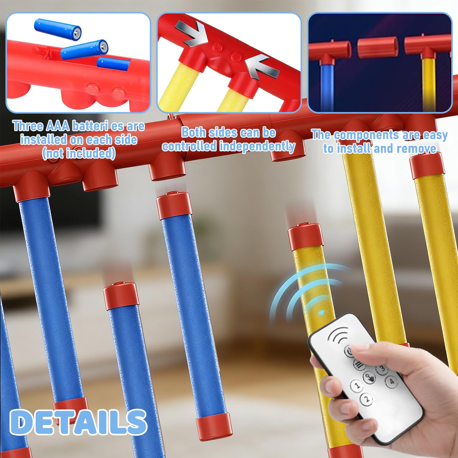 Catching Sticks Game, Divertenti Gioco Riflessi Bastoncini, Giochi di Cattura di Bastoni, 3 Falling Speeds Adjustable, Reaction Training Toy, Gioco di Reazione Catch Sticks, per Bambini Adulti (M1) - 4