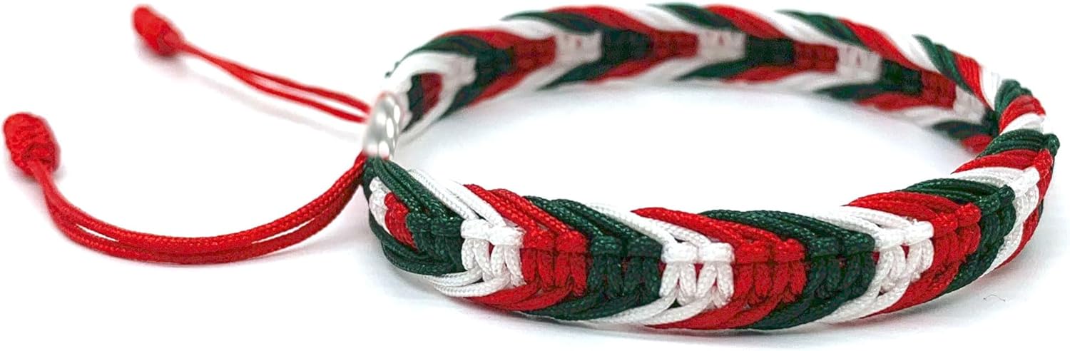 LAMIBEE Country Proud, Country Flag Color Tibetan Wrist Wrap Bracelet, Amulet and Boho Style Rope Bracelet and Bangles for Women, Men, String Thread Bracelets - Image 2