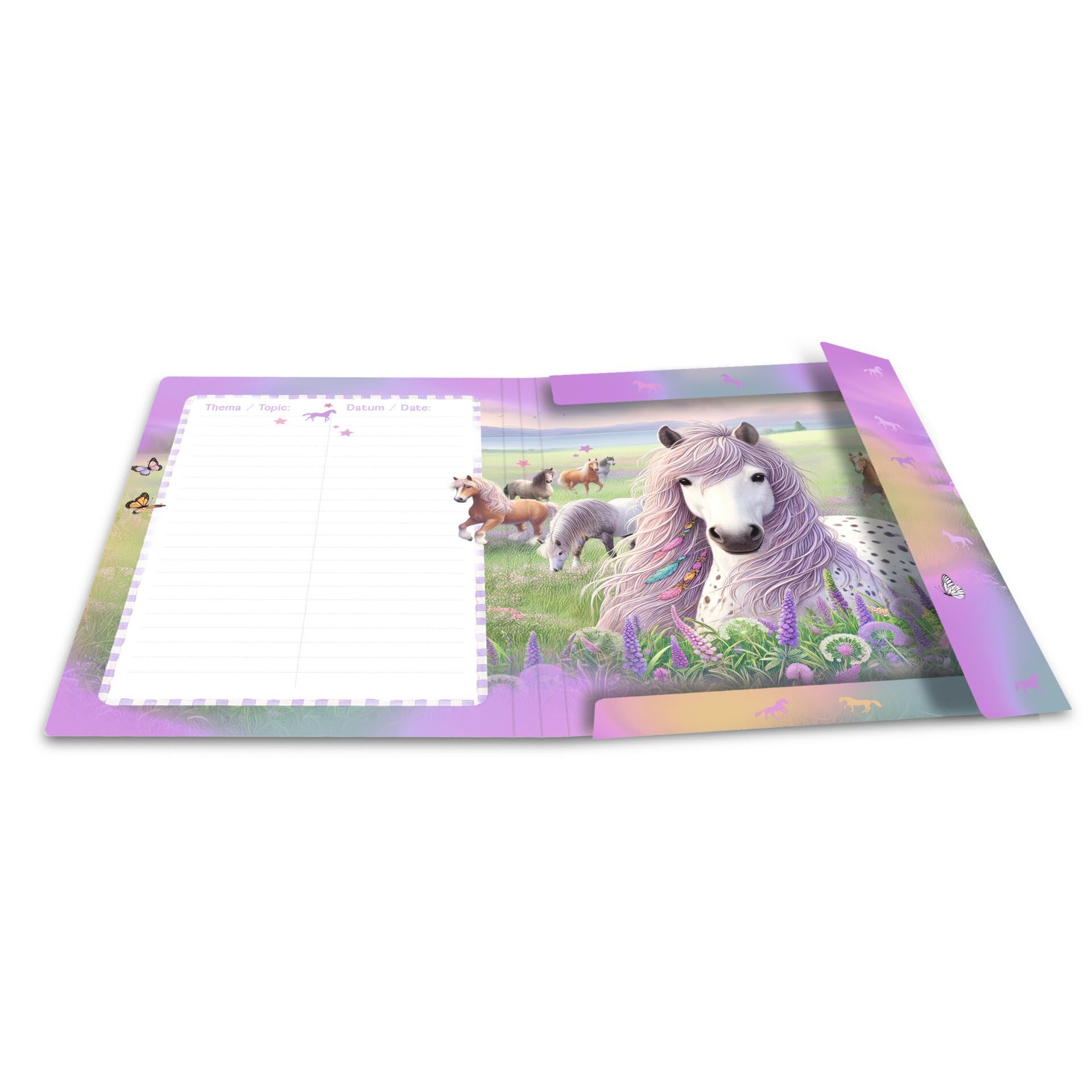 Classeur A3 Design Barbie - Trieur En Carton Avec élastique Et Rabats (idéal Pour Enfants/ados) - 3