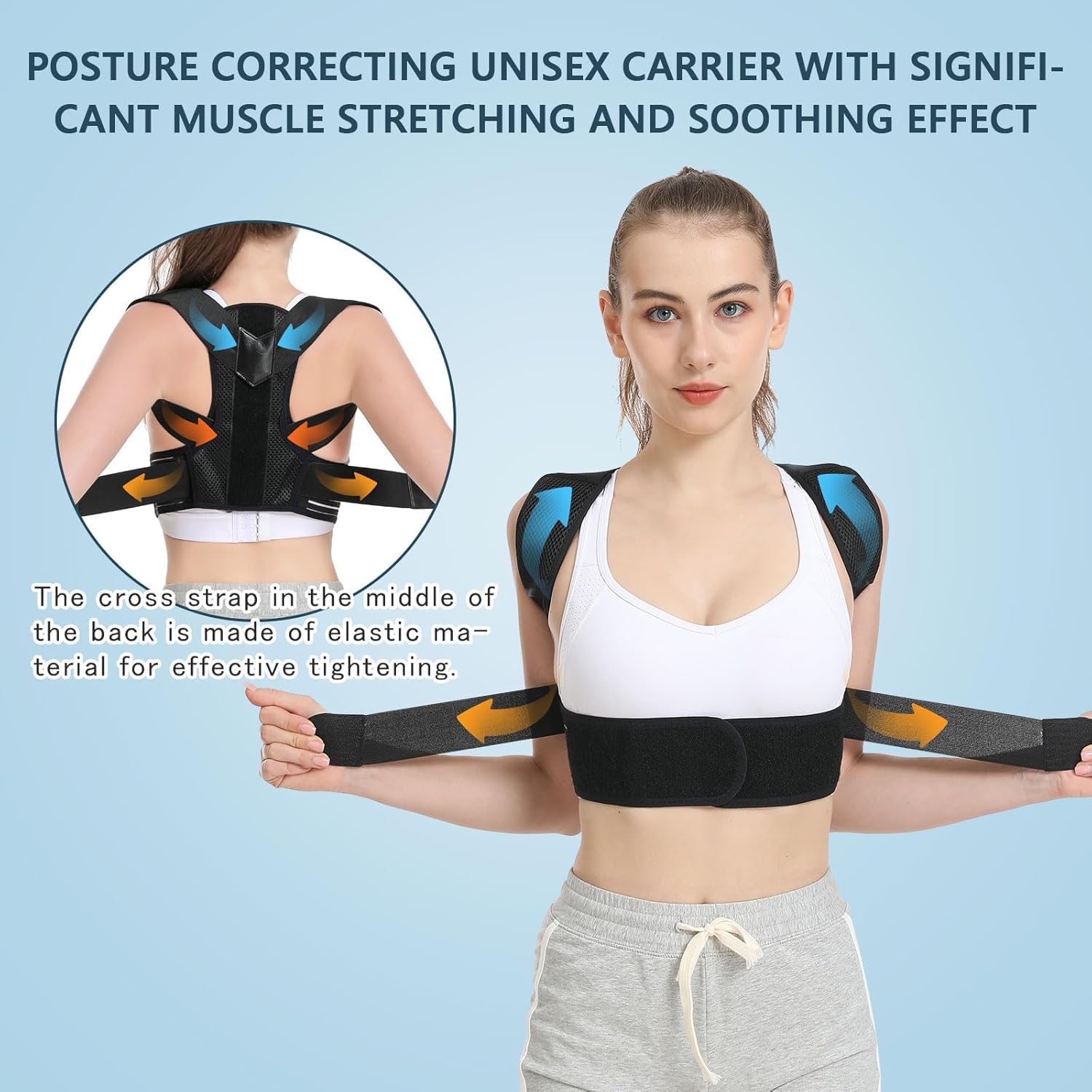 Corrector de postura para la espalda, para hombres y mujeres, ajustable, alivio del dolor de espalda superior e inferior, escoliosis