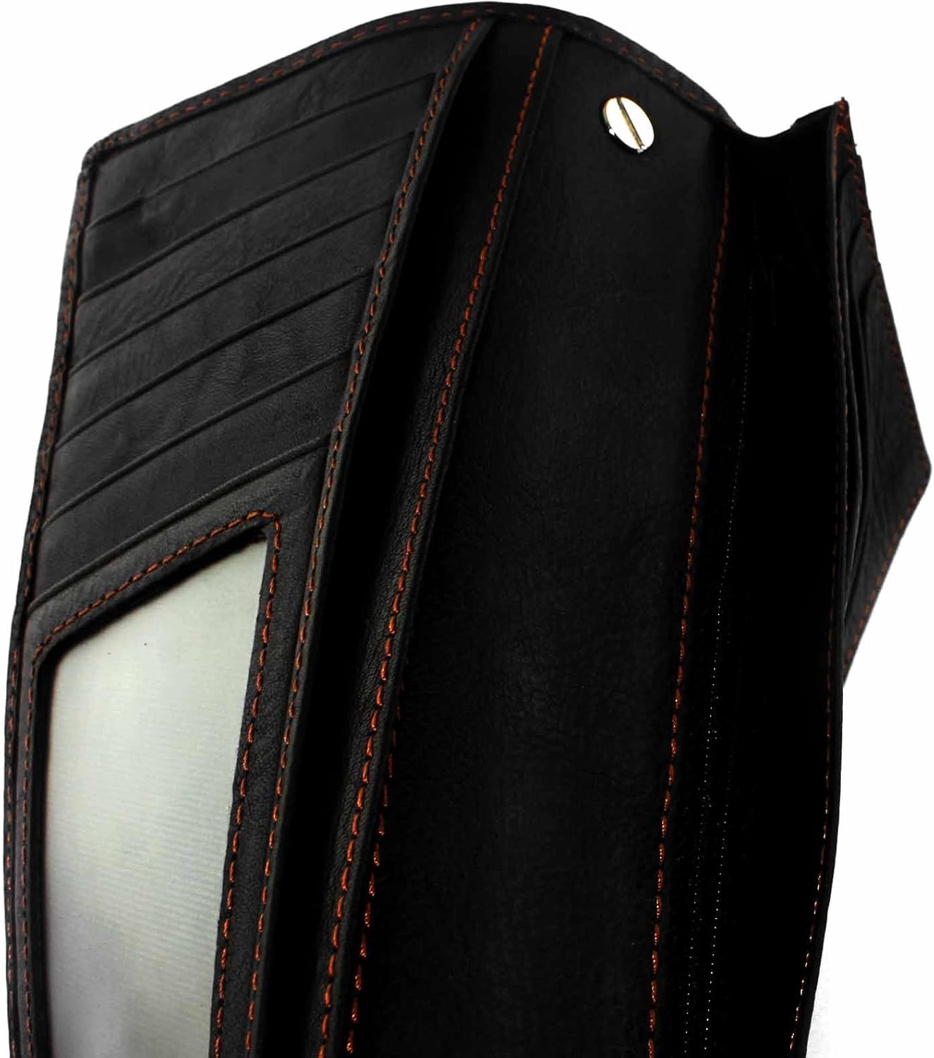 Biker Rock Star Concho Mens Card Money Leahter Wallet W/ Chain - Image 4