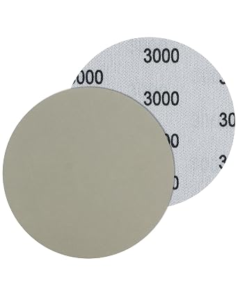 Bolatus 5Pcs 125mm Sanding Discs 3000 Grit, Wet and Dry Hook and Loop Round Sanding Pads for Wood, Metal, Automotive Polishing