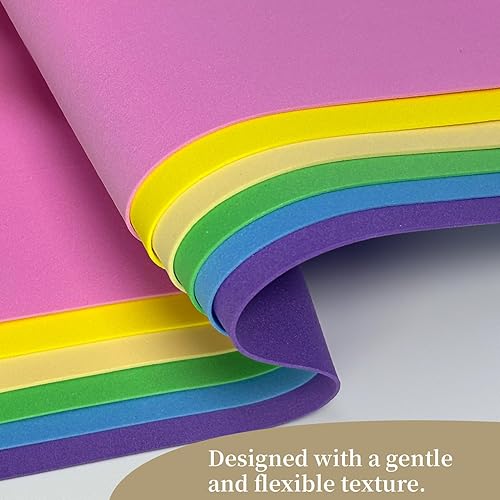 Miniatura 4 de 48 hojas de espuma EVA de 0.039in de grosor, 11.8 x 7.8 pulgadas, papel de espuma para manualidades, 12 colores para proyectos de manualidades,