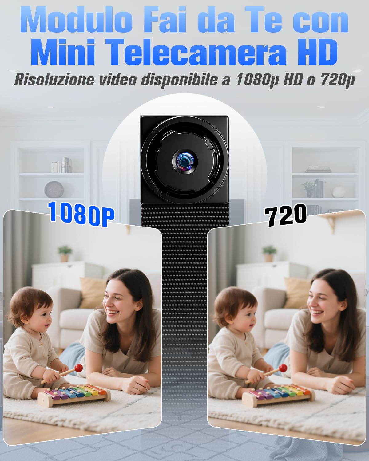 Mini Telecamera Spia, Micro Telecamera Nascosta 1080P HD, Spy Cam Interno Invisibile Bodycam Rilevamento del Movimento Lunga Durata Batteria