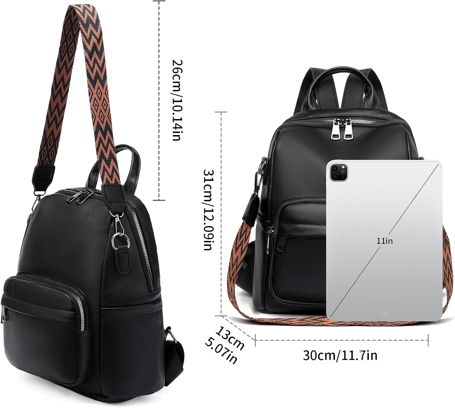 GAEKEAO Mini Backpack for Women Fahsion Vegan Leather Backpack Lightweight Ladies Shoulder Bag Small Travel Purses Daily - Image 4