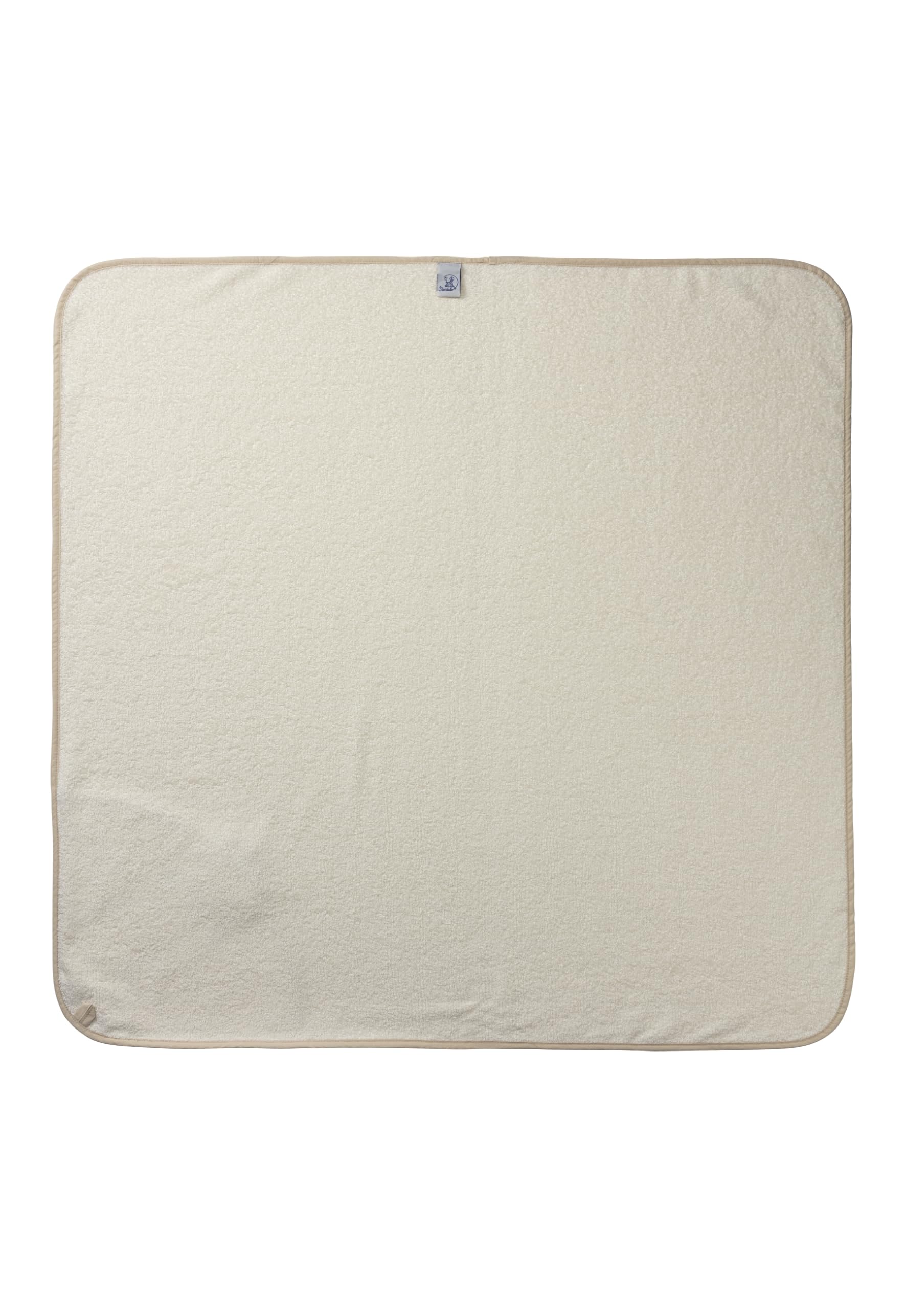 Sterntaler Kapuzen Badetuch aus Uni Frottee 100 x 100 cm mit Konturstickerei Entenkopf Edda Lou und angesetztem Schnabel,