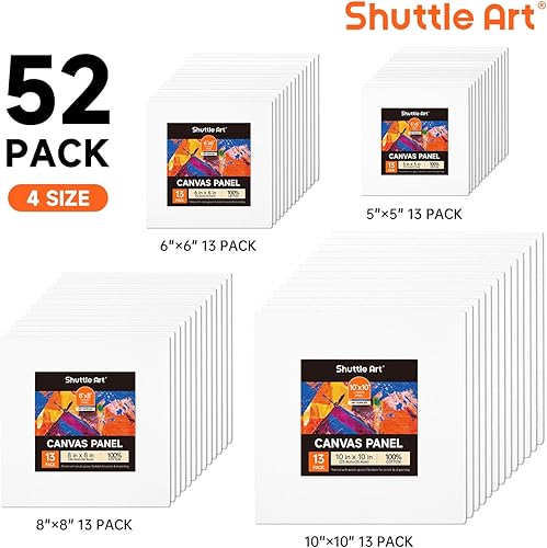 Miniatura 4 de Shuttle Art Paquete de pintura acrílica, juego para 36 colores de pintura acrílica en botellas (2.0 fl oz2 onzas) + 52 paneles de lienzo para pintar