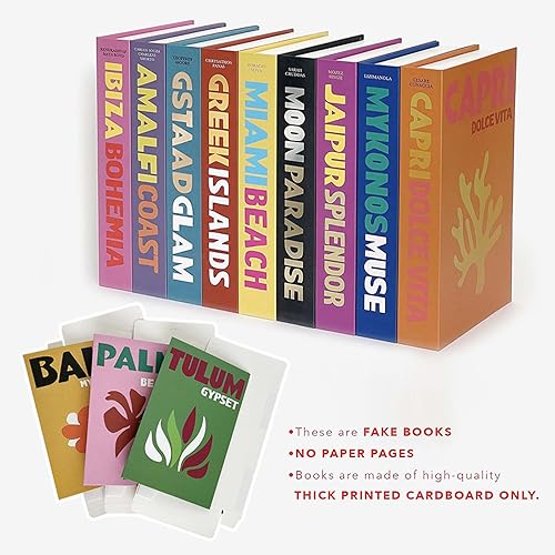 Miniatura 2 de Paquete de libros decorativos de moda para mesa de café, decoración inspirada en libros de estilo centro turístico de viaje, libros falsos plegables
