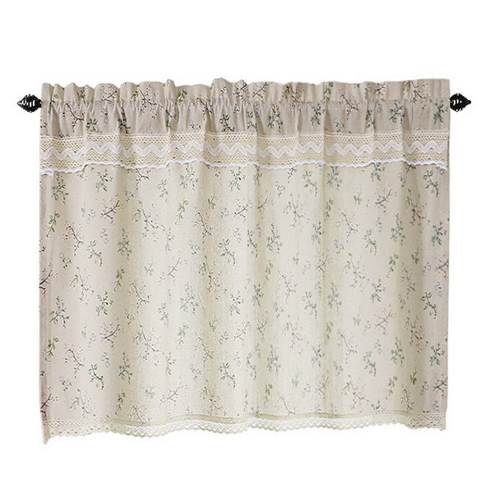 Cuadro Baño Cortina Corta De Cocina Cuadros Vichy Rojo Y Blanco - Estilo Rústico, Con Bolsillo Para Varilla Cortina Corta Lino Encaje