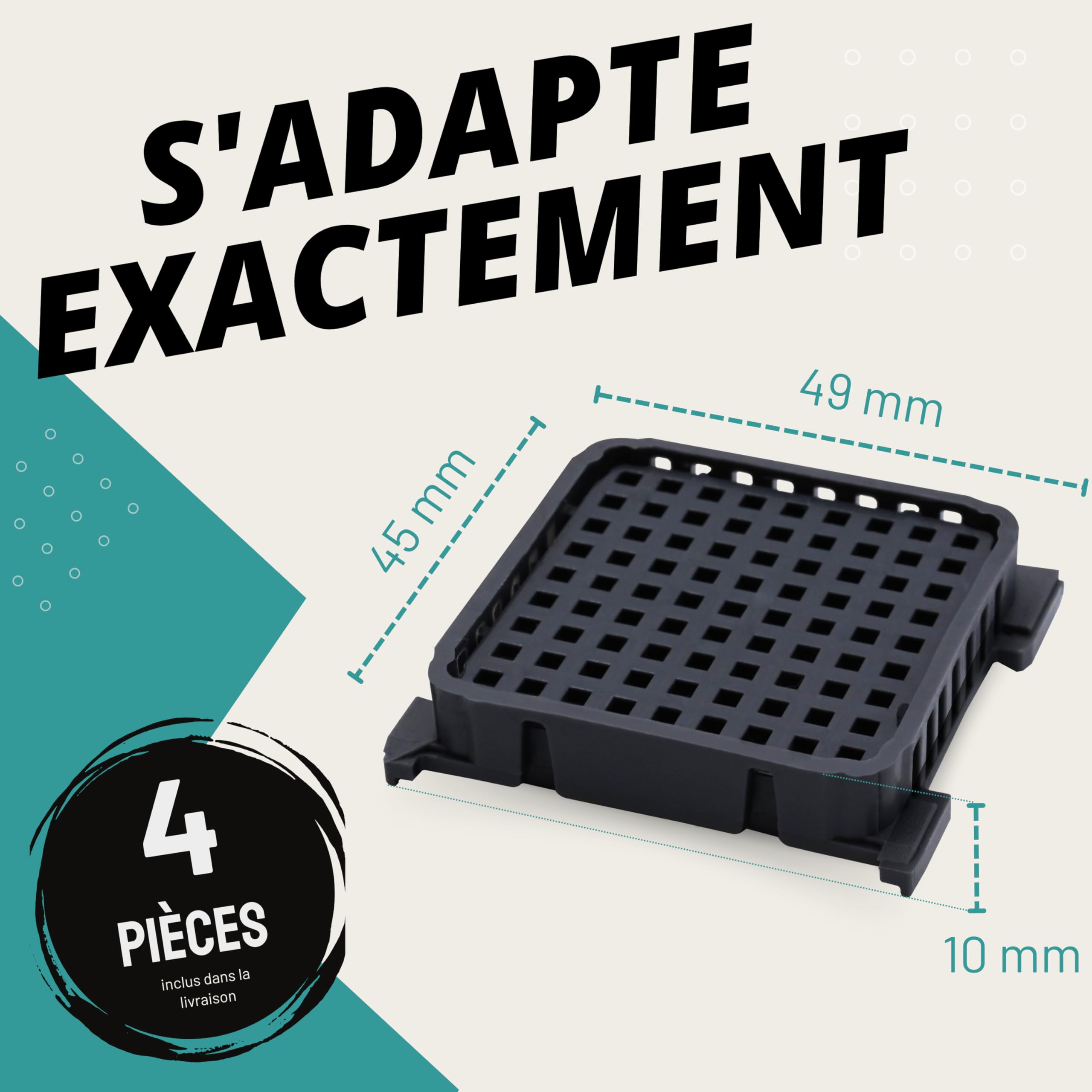 FilterBase® Fresh Air Lot de 4 filtres à charbon actif pour réfrigérateur Liebherr 9096989 9882460 988246000 et 7440021-00