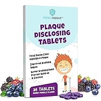 Vista 10 de Comprimidos reveladores de placa para dientes, 96 unidades, tabletas reveladoras dentales para niños o adultos, muestra la placa, ayuda a enseñar a