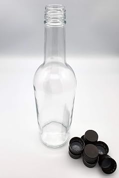 Glass Bottles 750ml and Screw Cap Drinks Bottles Cordial Home Brew 12 Pack
