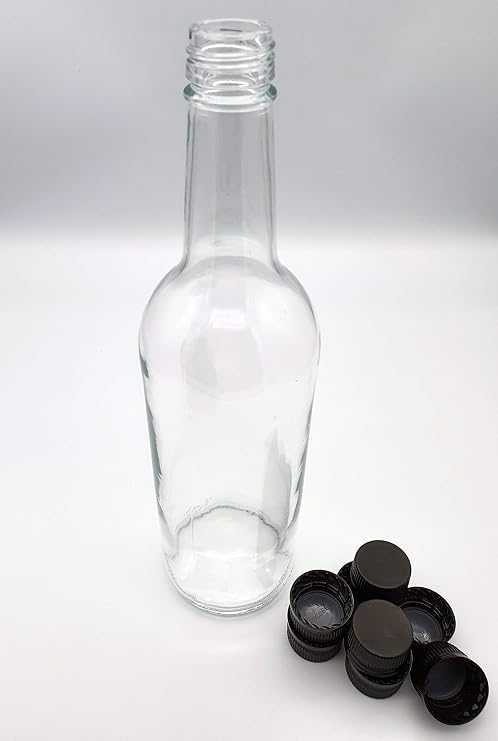 Glass Bottles 750ml and Screw Cap Drinks Bottles Cordial Home Brew 12 Pack