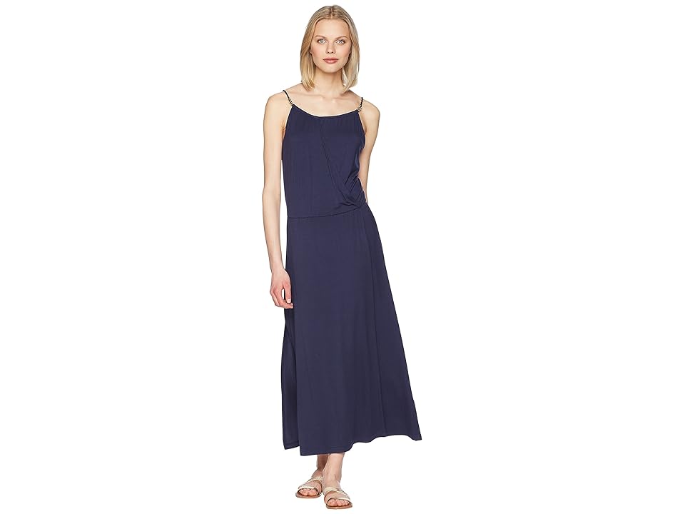 

Heidi Klein Cote Sauvage Drop Waist Maxi Dress (Navy) Women's Swimwear