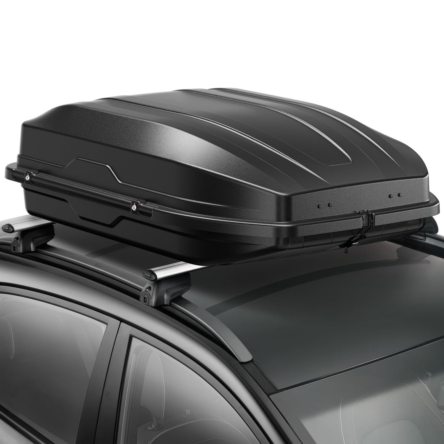 DNA MOTORING Rooftop Cargo Box, 13 Cubic Ft 110 lbs Capacity, Car Top Cargo Carrier Hard Shell Weatherproof Lockable Heavy Duty Car Top Storage Case Roof Box, 56.3" L x 36.8" W x 16.25" H, PT-ZTL-8188
