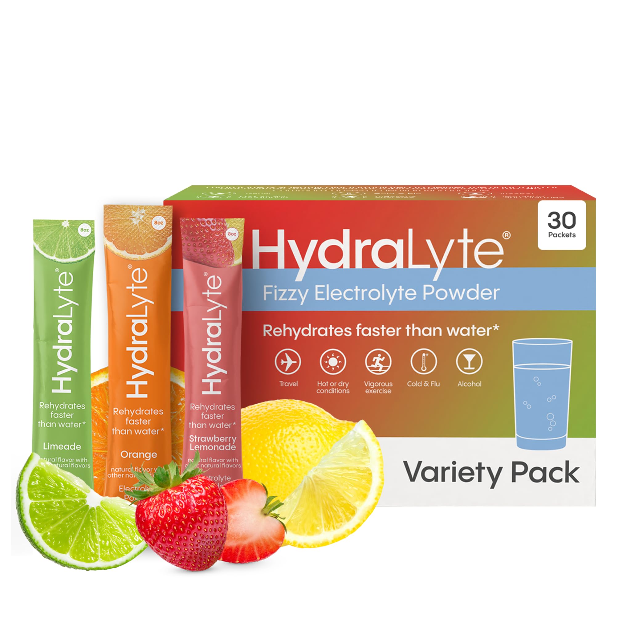 All Natural Hydration Pouches (Variety, 30 Count (Pack of 1))