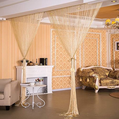 Miniatura 2 de Desirable Life Cortinas decorativas para puerta, panel de pared, borlas, persianas divisoras de habitación para bodas, fiestas, restaurantes y hogar