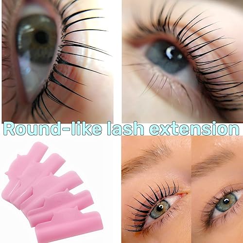 Miniatura 3 de Almohadilla de elevación de pestañas sin pegamento en los párpados, protectores de elevación de pestañas rosadas, barra de permanente esmerilada,