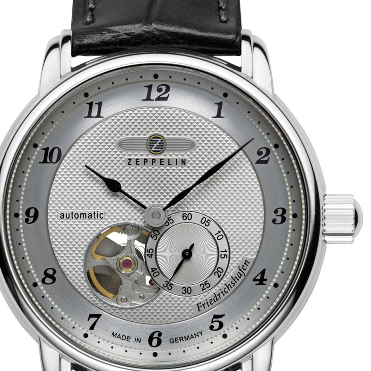 Zeppelin Herrenuhr Automatik Open Heart Friedrichshafen Schwarz 8566-4