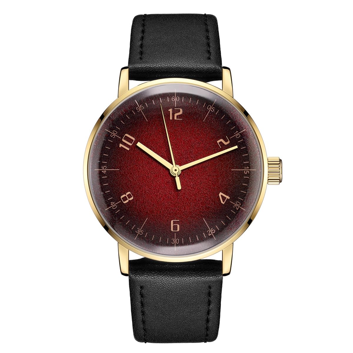 Boyarca Orologio da polso meccanico vintage con specchio a cupola in vetro, orologio meccanico casual e minimalista a carica manuale, per uomini e donne
