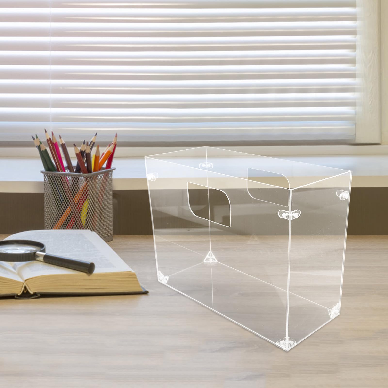 Organizador de Archivos de Escritorio de Acrílico Transparente Desmontable