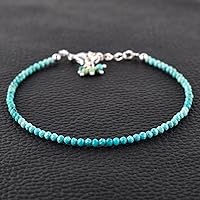 Vista 86 de Natural Gemstone Micro Round Beads Dainty Choker Bangle Bracelet, Handmade Jewelry for Women, Healing Chakra Crystals Silver Plated Chain 8 inch