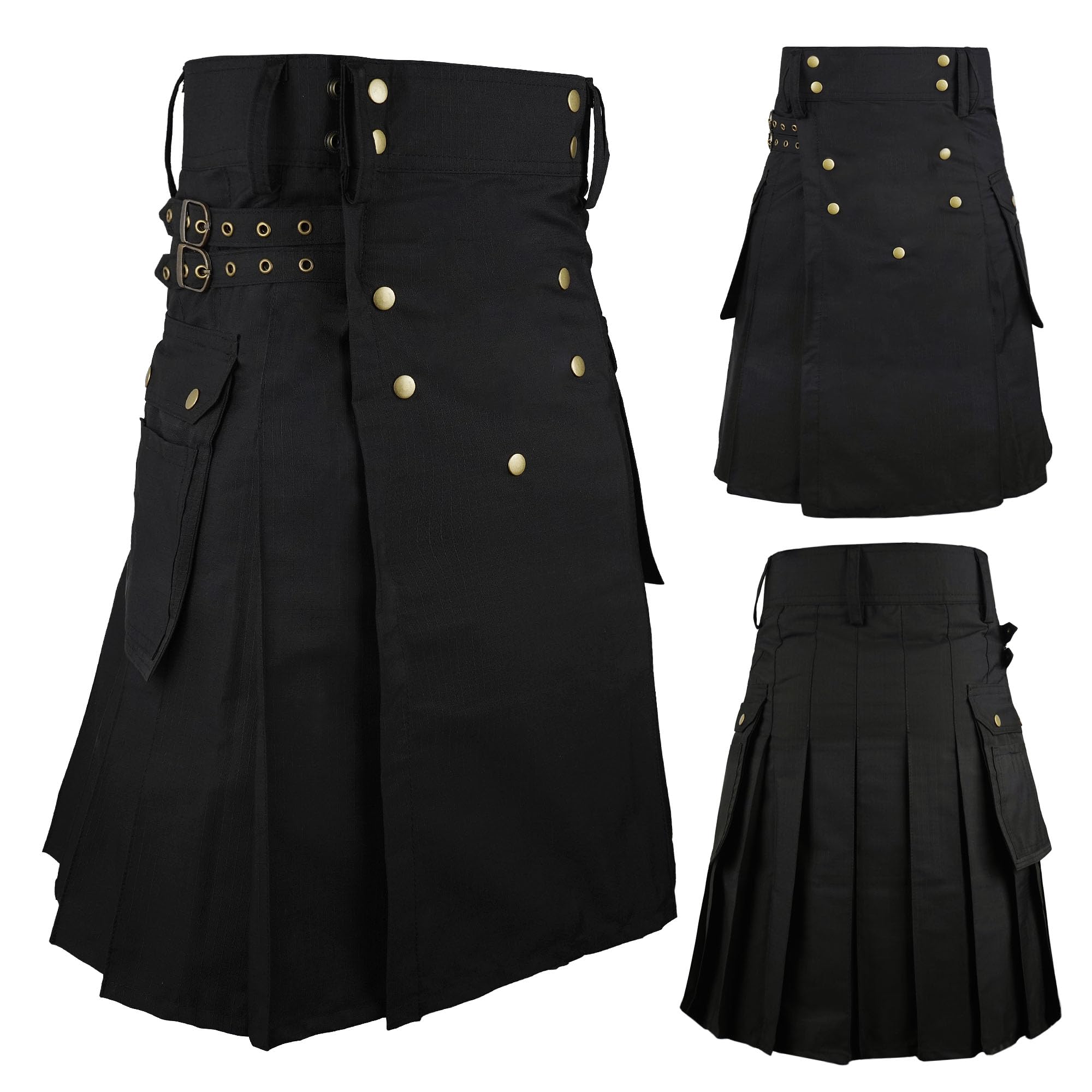 Kilt for Men - Modern Scottish Utility Hybrid Kilt with Cargo Pockets, Ideal for Weddings & Events