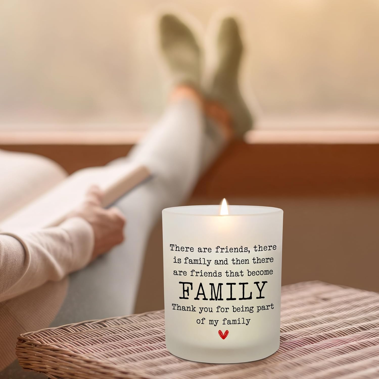 TEEZWONDER Galentines Day Gifts for Friend Women - Long Lasting Vanilla Lavender Candle 10 oz - Friendship Birthday Valentines Gifts for Women Men Friends BFF Bestie Soul Sister, Best Friend Gift - Image 4