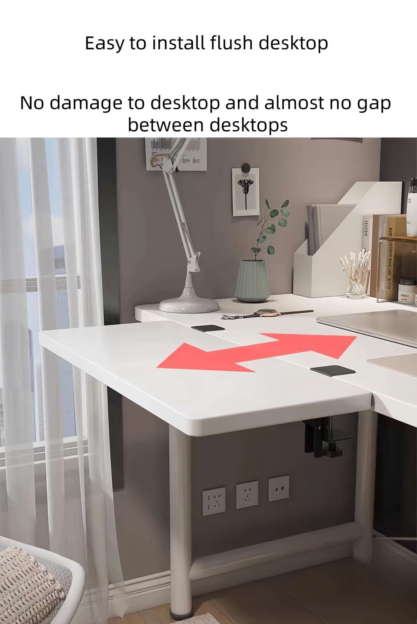 Bandeja extensible ergonómica de escritorio de 120 x 20 cm, plataforma de teclado para escritorio de computadora, fácil de instalar, tablero de extensión de escritorio de oficina, altura ajustable