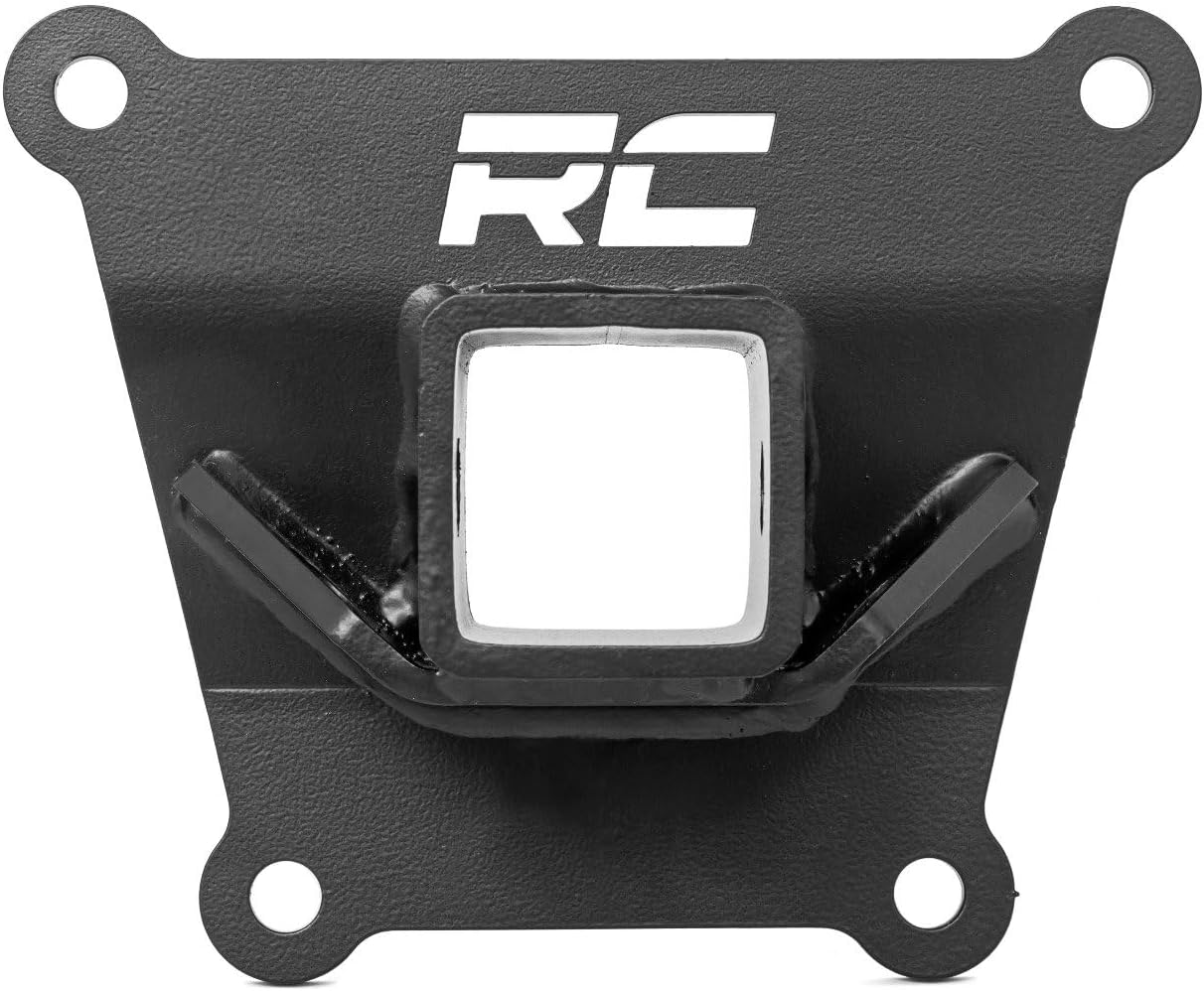 Rough Country 2" UTV Receiver Hitch Plate for 19-22 Polaris RZR Turbo S - 93062,Black