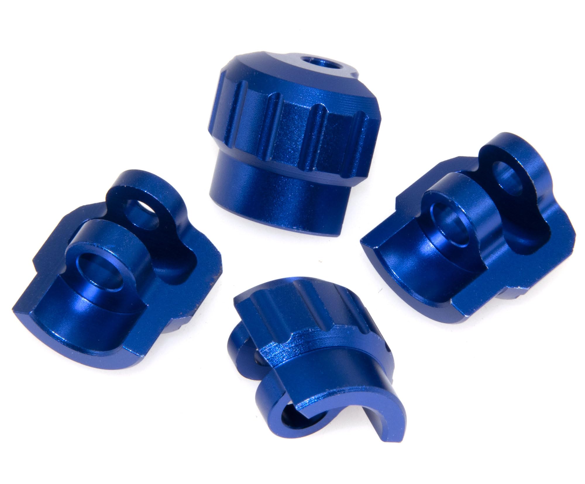 Shock Cap Protector Compatible with Arrma 1/7 1/8 Rc Car Upgrade Aluminum Alloy Shock Absorber Protection Cover Part Replace AR330492(Dark Blue)