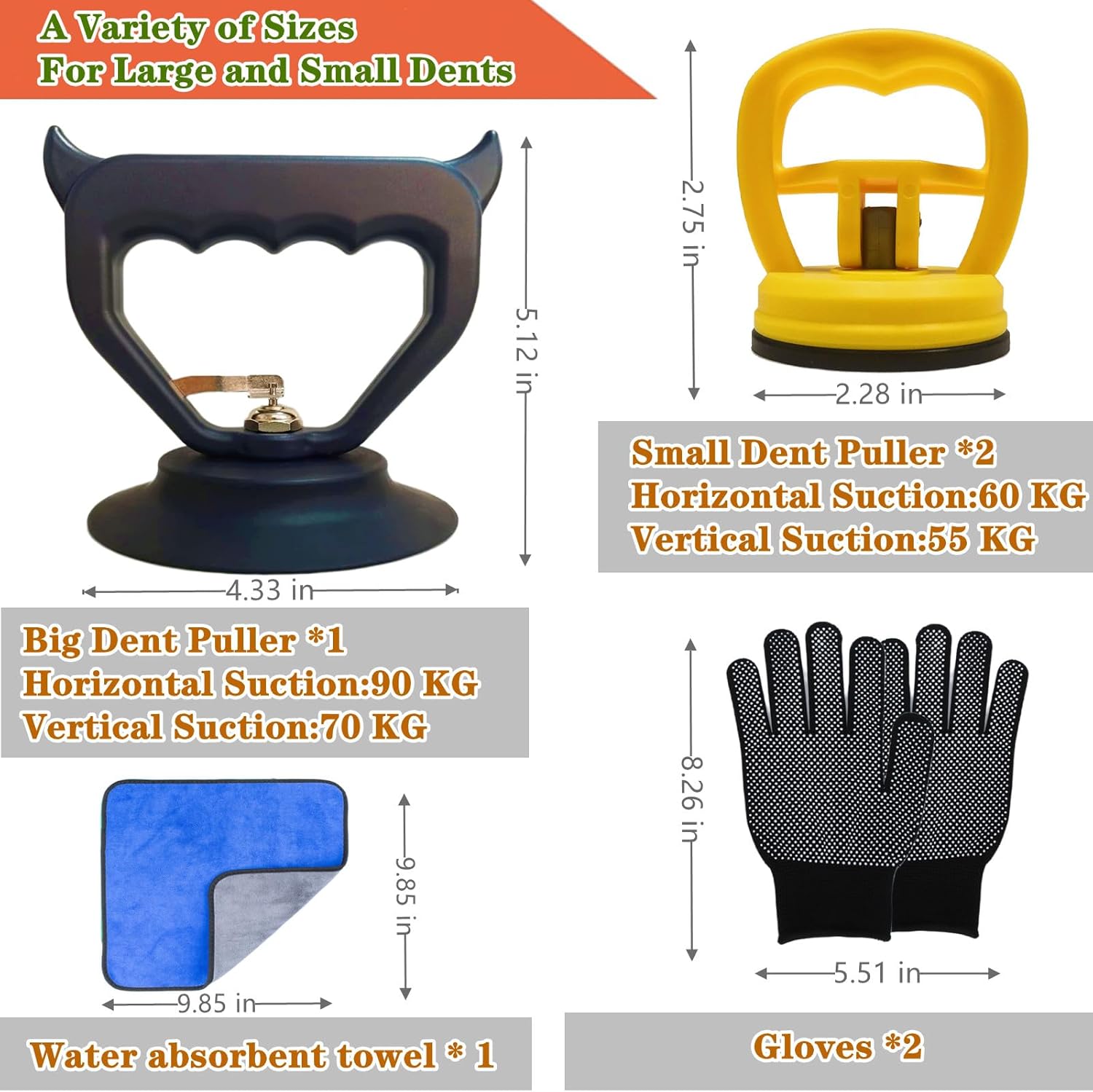 Car Dent Puller,Dent Removal Kit,3 Pack Car Dent Puller Kit Handle Lifter,Powerful Car Dent Remover,Suction Cup Dent Puller and Paintless Dent Repair Kit for Car Body Dent,Glass,Tiles and Mirror 3 Car Dent Puller,Dent Removal Kit,3 Pack Car Dent Puller Kit Handle Lifter,Powerful Car Dent Remover,Suction Cup Dent Puller and Paintless Dent Repair Kit for Car Body Dent,Glass,Tiles and Mirror