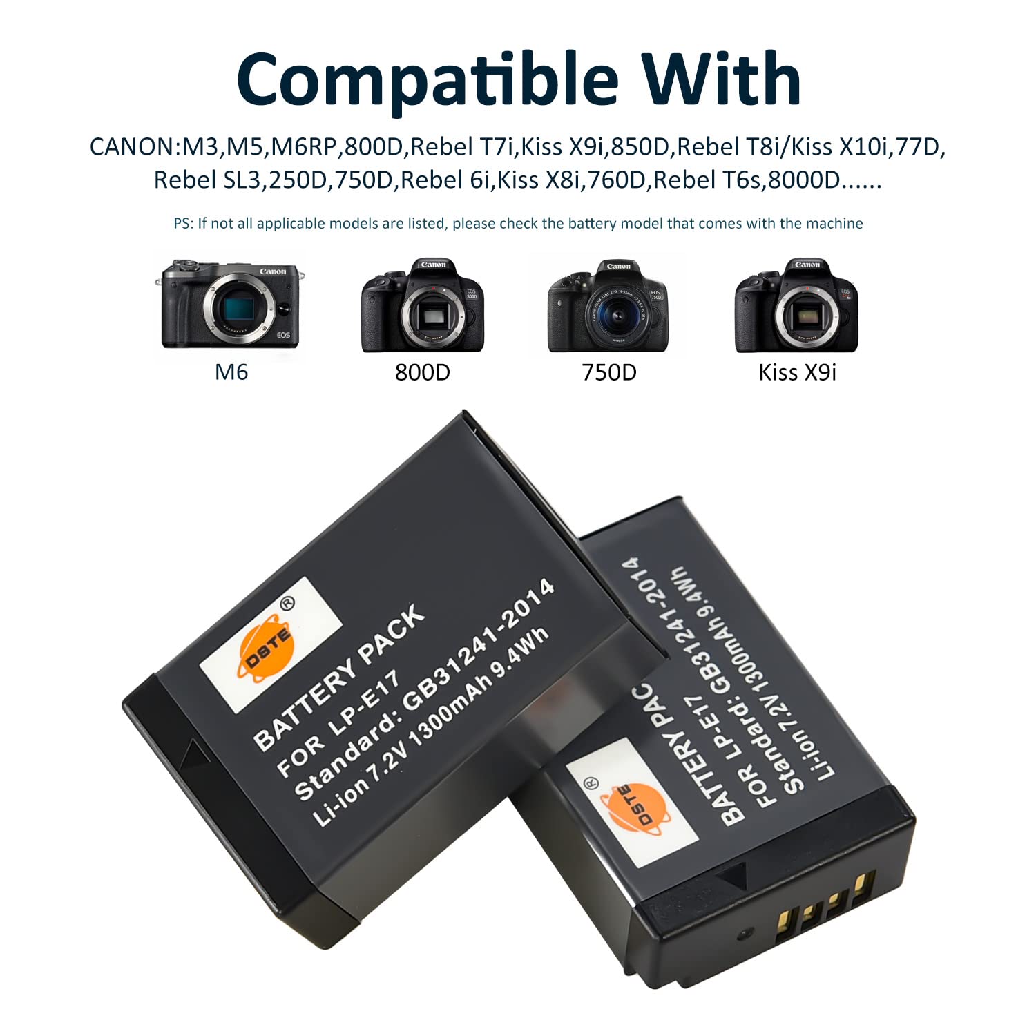 Batterie Canon LP-E17 compatibile con canon m3, eos 760d, eos 750d eos 200d in offerta a € 57.40