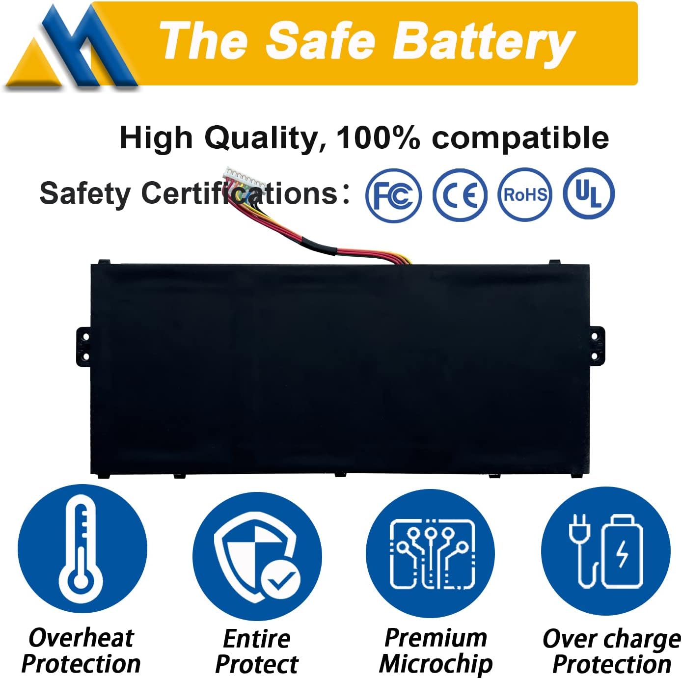 AP19A8K Battery Replace for Acer Chromebook Spin 311 CP311 CP311-1H CP311-2H CP311-1H-C1FS CP311-1H-C5PN CP311-1HN-C2DV CP311-2H-C679 CP311-2H-C7QD CP311-2H-C3KA Spin 511 R752T R752TN 40.22Wh