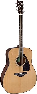 Yamaha FG800J Solid Top Dreadnought Acoustic Guitar, Natural