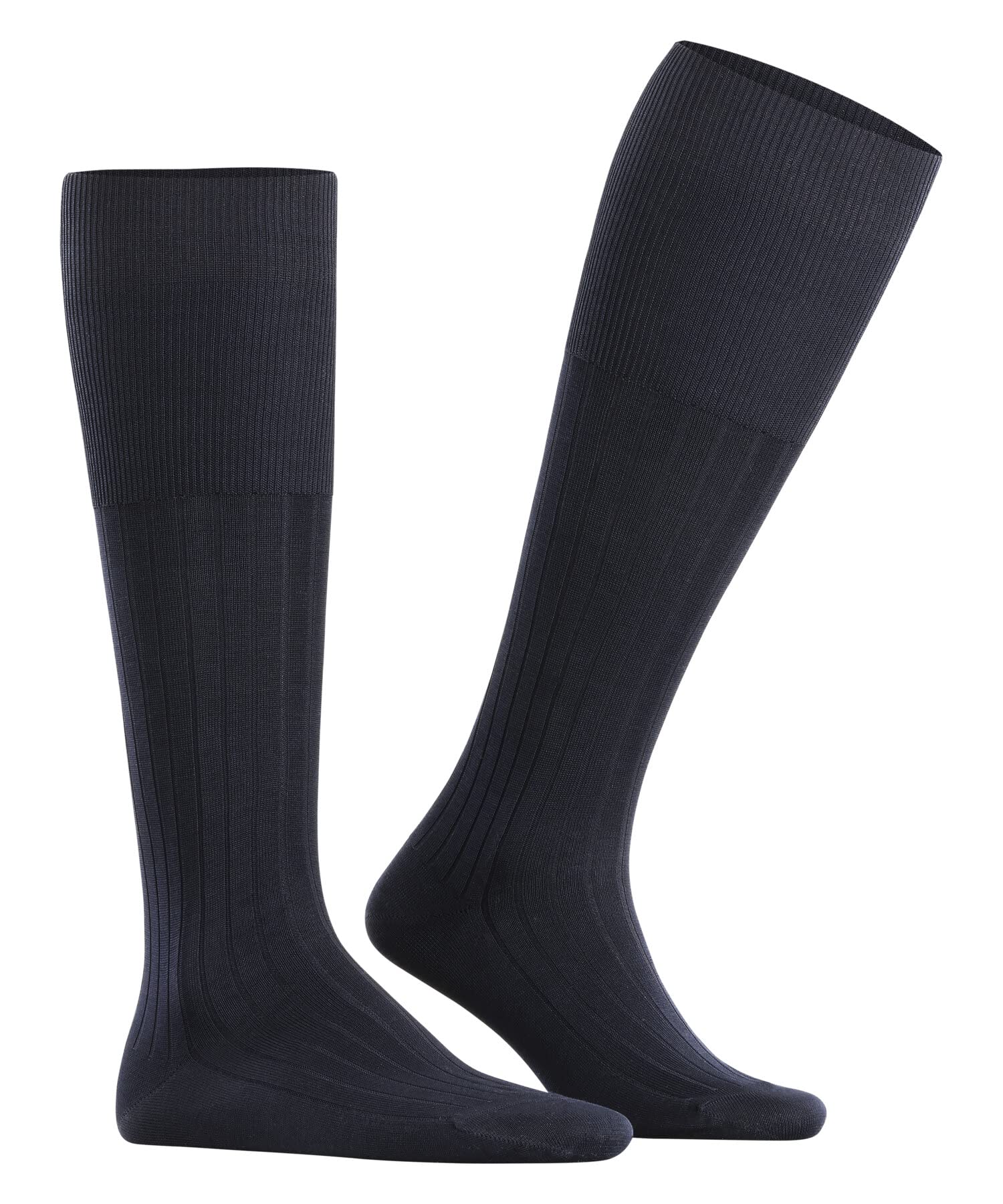 FALKE hombre Milano calcetines largos transpirable sostenible ecológico algodón fil d'Écosse suela climate-active costura plana para unos dedos libres de presión elegante acanalado fino 1 par